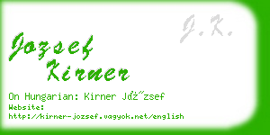 jozsef kirner business card